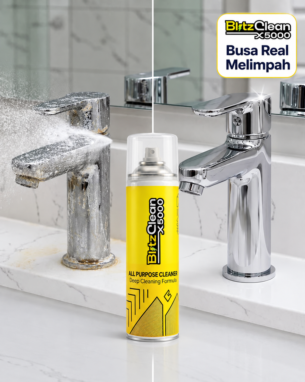 BlitzClean X5000 — Pembersih Busa Serbaguna