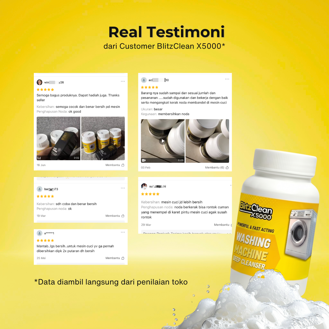 BlitzWash — Pembersih Mesin Cuci 250gr