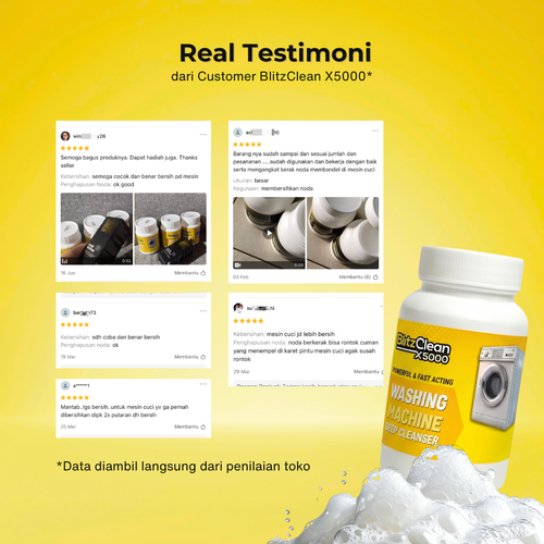 BlitzWash — Pembersih Mesin Cuci 250gr